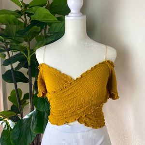 Mustard crop top